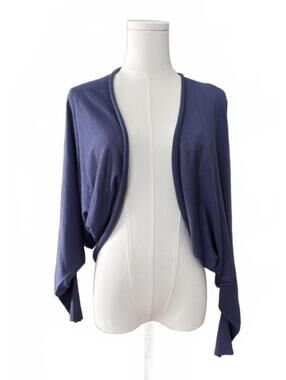 Lanvin Été 2012 Cashmere Open‎ Front Cardigan Shrug Blue